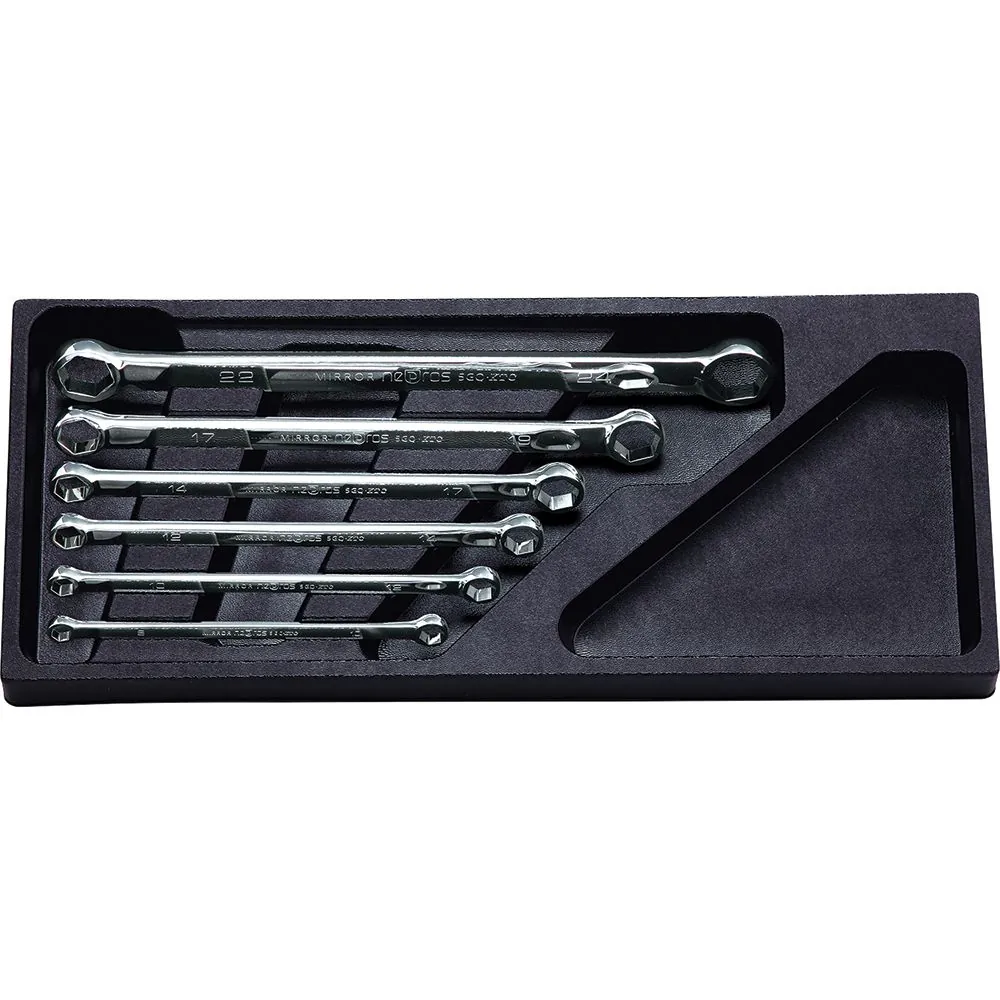 Wrench Set Flat Box End 6 pc