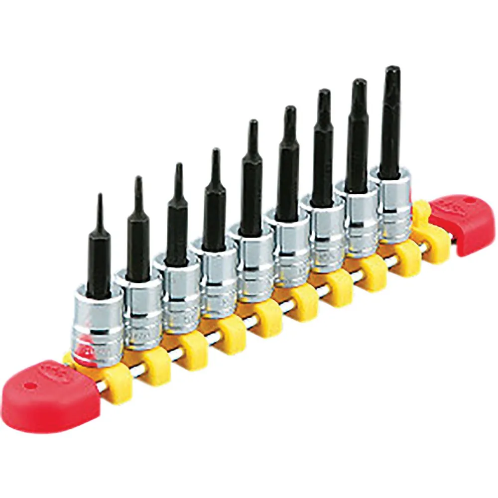 1/4"sq.T-Type Torx bit Socket Set (9pcs.)