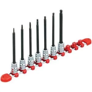 3/8"sq. Long Ball Point bit Socket Set (7pcs.)