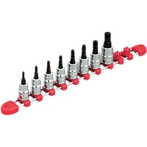 3/8"sq. Short T-Type Torx bit Socket Set for Tamper Resistance Fasteners (8pcs.)
