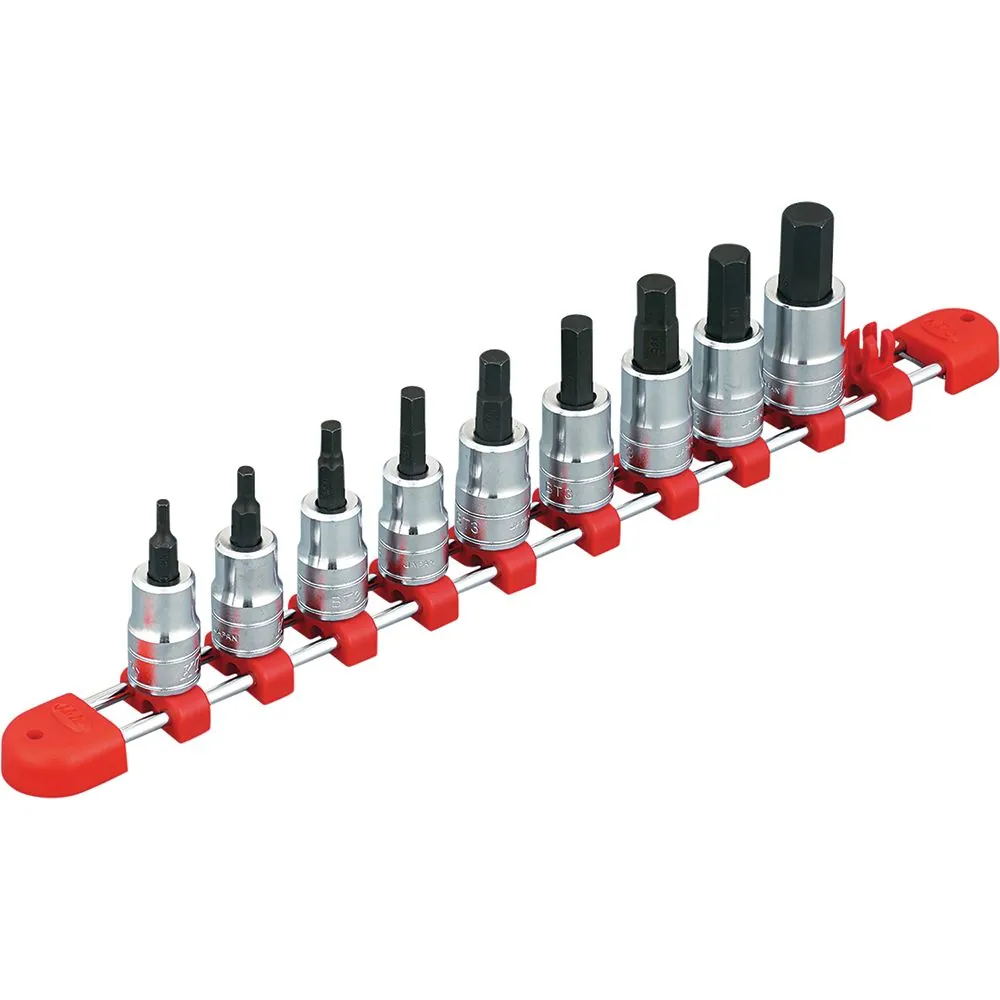 3/8"sq. HEX. BIT SOCKET SET (9pcs.)