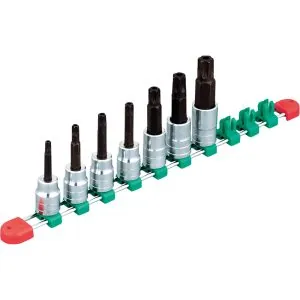 1/2"sq. T-TYPE torx BIT SOCKET SET FOR TAMPER RESISTANT FASTENERS (7pcs.)