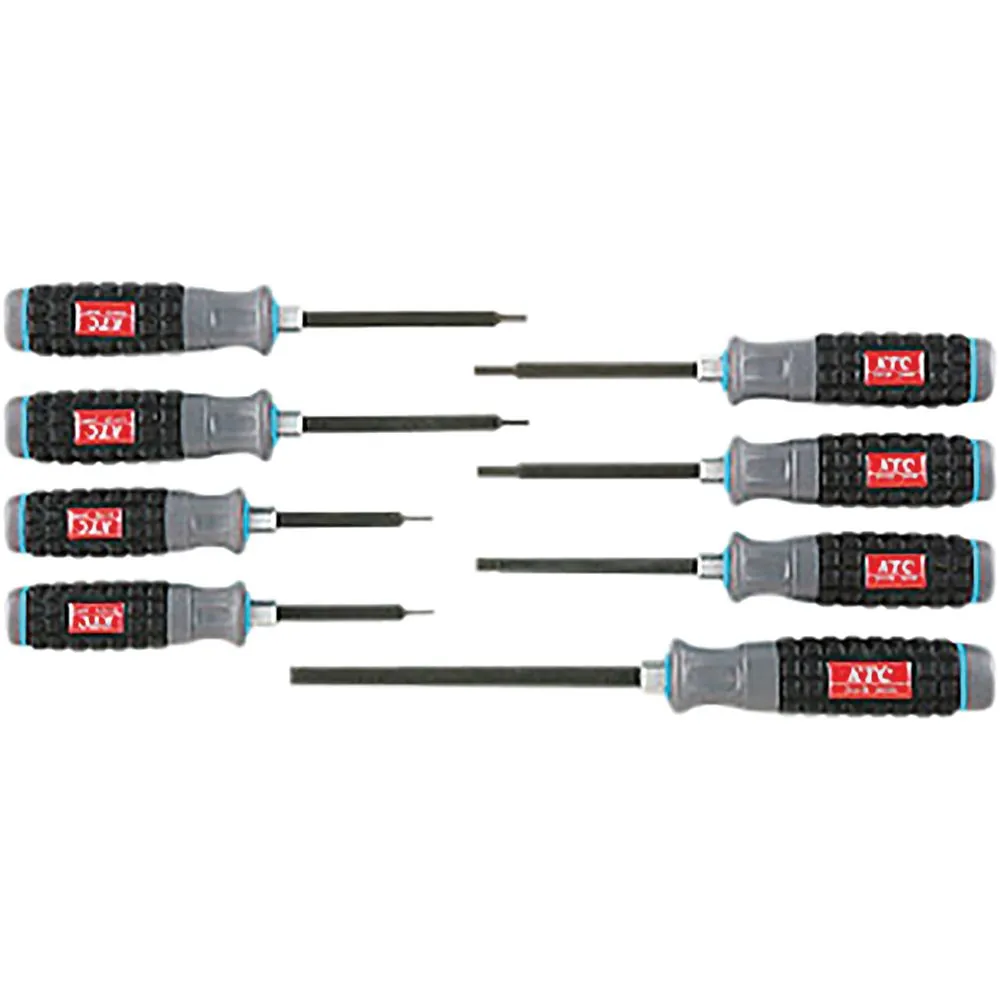 Hard Plastic Grip Screwdriver Set for Hexes (8 pcs)