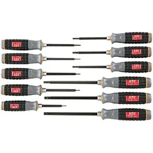 Hard Plastic Grip Screwdriver Set for Tamper Resistant Fasteners (11 pcs)