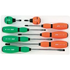 Soft Grip Stubby Screwdriver Set (8pcs)