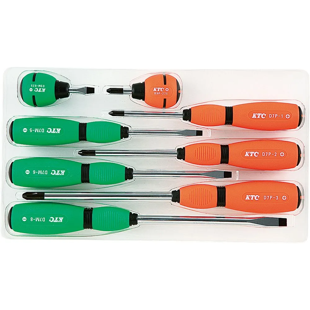 Soft Grip Stubby Screwdriver Set (8pcs)