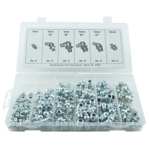 K Tool International 140 Piece Metric Grease Fitting Assortment