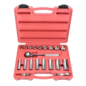 K Tool International Socket Set 20 Piece SAE 3/8 in. Dr 6 pt