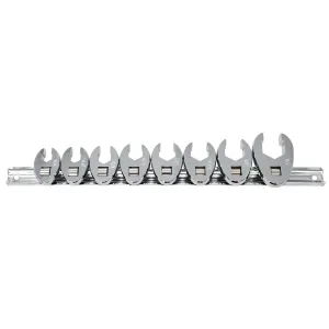 K Tool International Crowfoot Flare Nut Set SAE 8 Piece 3/8 Inch Drive