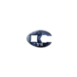 K Tool International Wrench 7/16 Inch Flare Nut Crowfoot 6 Point 3/8 Drive