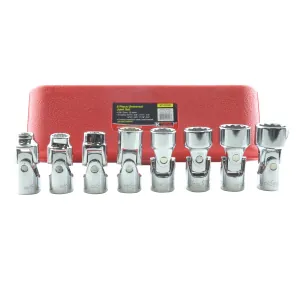 K Tool International Socket Set 8 pc Universal Chrome 3/8 drive 12 pt