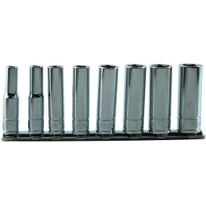 K Tool International SOC SET 1/4" DR 8 PC MM DEEP