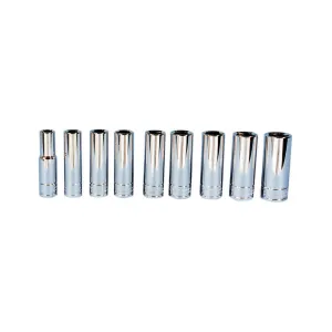 K Tool International SOC SET 3/8" DR 9 PC MM DEEP