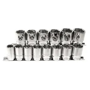 K Tool International Socket Set 14 Piece 1/2 Inch Drive Metric