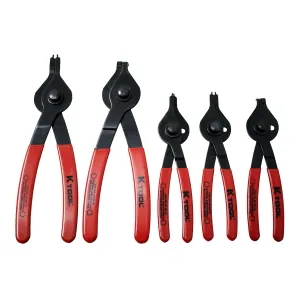 K Tool International Pliers Set Snap Ring Reversible 5 Piece