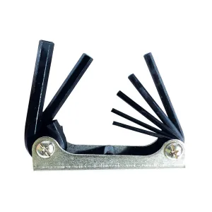 K Tool International HEX KEY SET 7 PC. FOLDING SAE 1/8IN.-3/8IN.