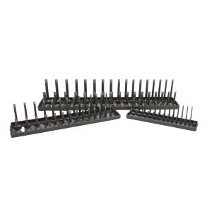 K Tool International Socket Holder Set 3 Piece MM Gray