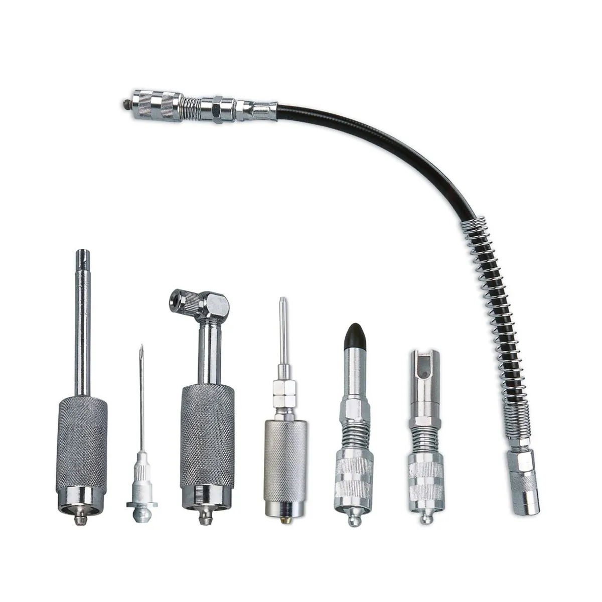 K Tool International Grease Gun Accessory Kit Quick Connect 7 Pc