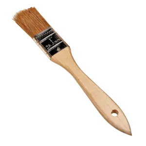 K Tool International Utility Brush 1 Inch Natural Bristles Wood Handle