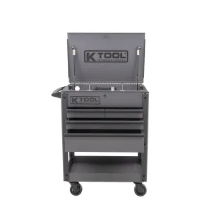 K Tool International Service Cart 35 Inch Premium 4 Drawer 500 Pound (Matte Gray)