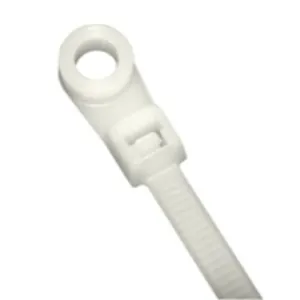 K Tool International Cable Zip Tie 14 Ich Natural 100/Pack 50 Pound Tensile with Mount Head