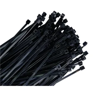 K Tool International 5-PACK Wire Tie 7 in. Black 100/bag 50 lb. Tensile