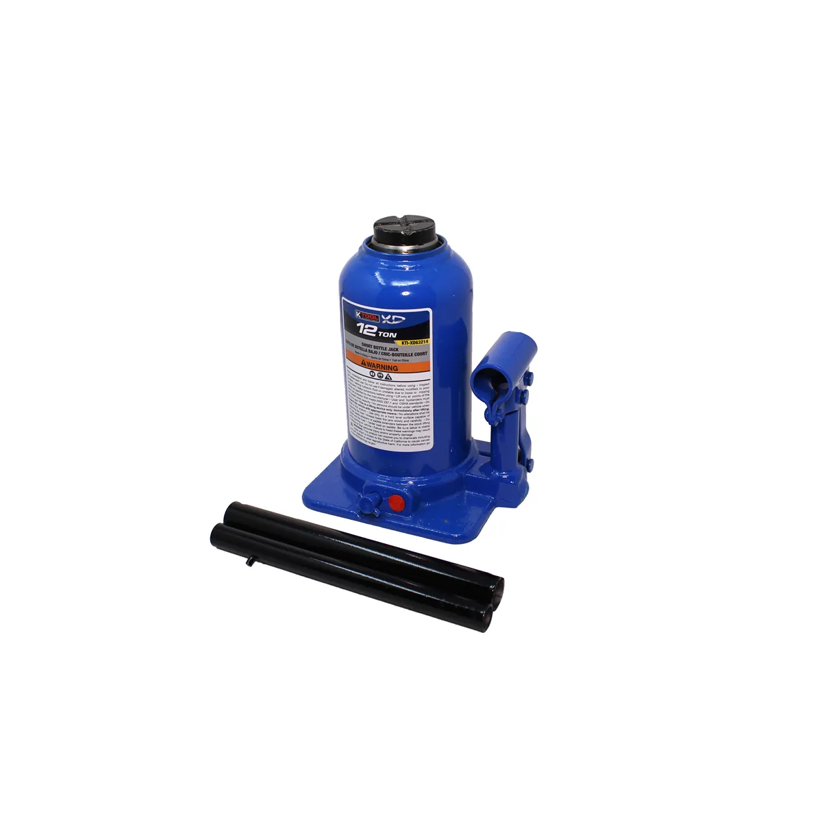 K Tool International Bottle Jack 12 Ton Short (Welded)