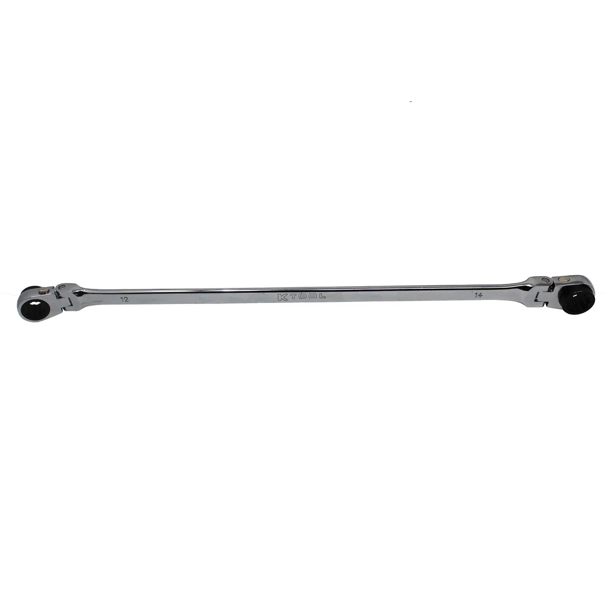K Tool International Wrench 12mm x 14mm Metric Ratcheting Reversible Double Box Universal Spline 90 Tooth