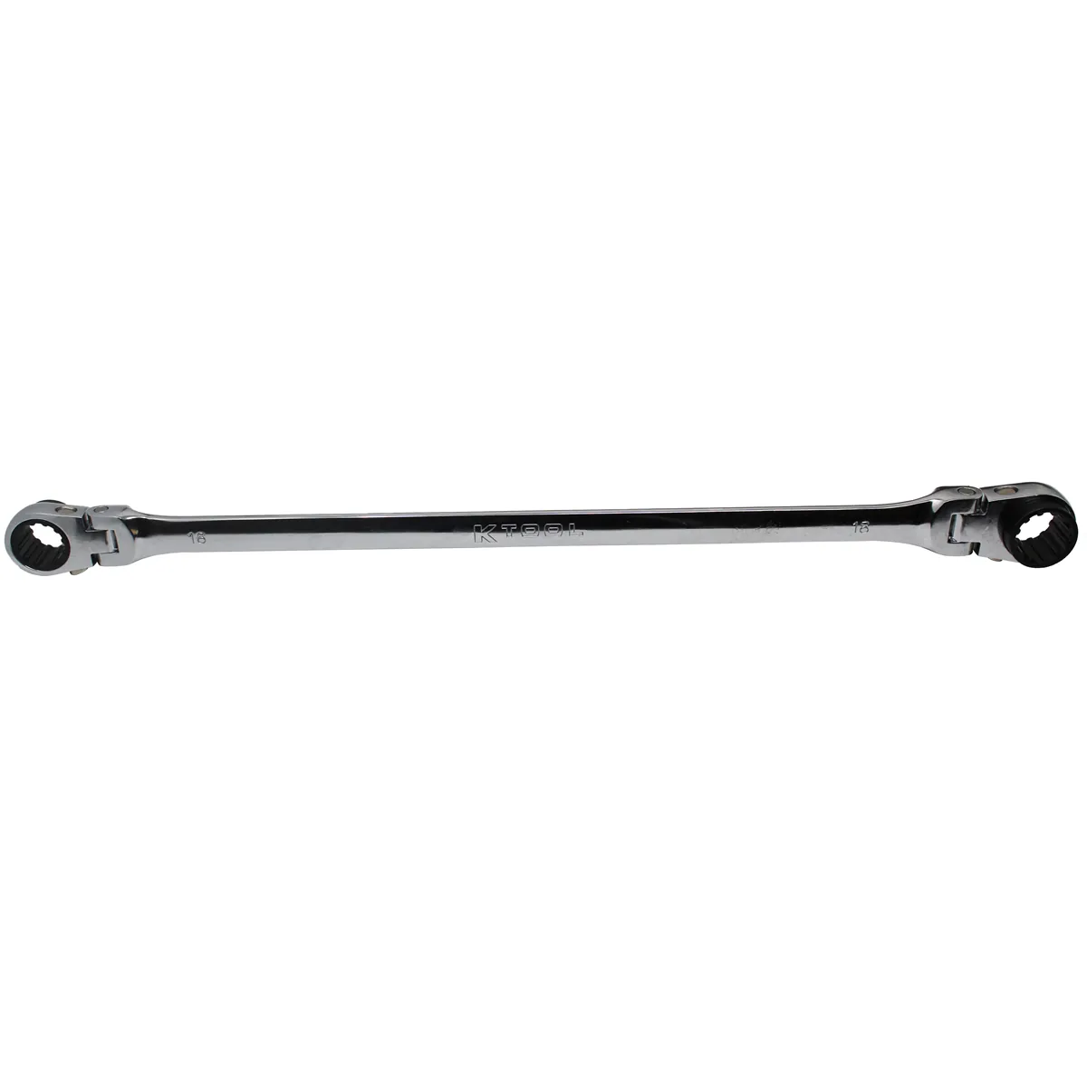 K Tool International Wrench 16mm x 18mm Metric Ratcheting Reversible Double Box Universal Spline 90 Tooth