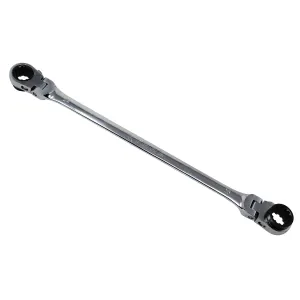 K Tool International Wrench 24mm x 25mm Ratcheting Reversible Double Box Universal Spline 90 Tooth