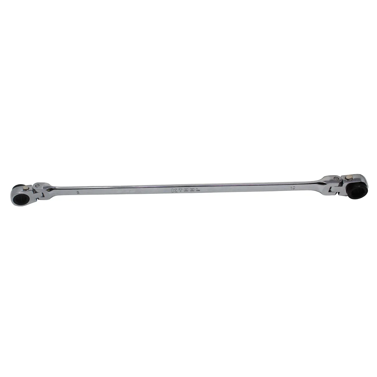 K Tool International Wrench 8mm x 10mm Metric Ratcheting Reversible Double Box Universal Spline 90 Tooth
