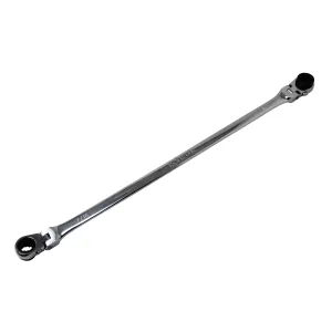K Tool International Wrench Double Box Ratcheting Reversible 7/16 Inch x 1/2 Inch Universal Spline 90 Tooth