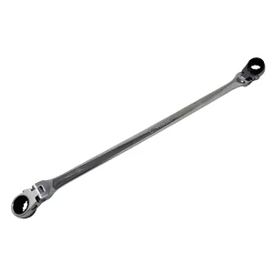 K Tool International Wrench Double Box Ratcheting Reversible 9/16 Inch x 5/8 Inch Universal Spline 90 Tooth