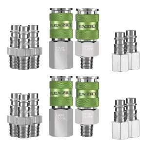14 Pc. 1/4" NPT Flexzilla Coupler & Plug Kit