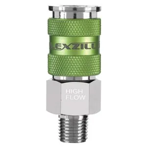 Legacy Manufacturing Flexzilla Pro High Flow Coupler, 1/4" Body, 1/4" MNPT