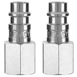 Legacy Manufacturing Flexzilla Pro High Flow Plug, 1/4" Body, 1/4" FNPT, 2-Pack