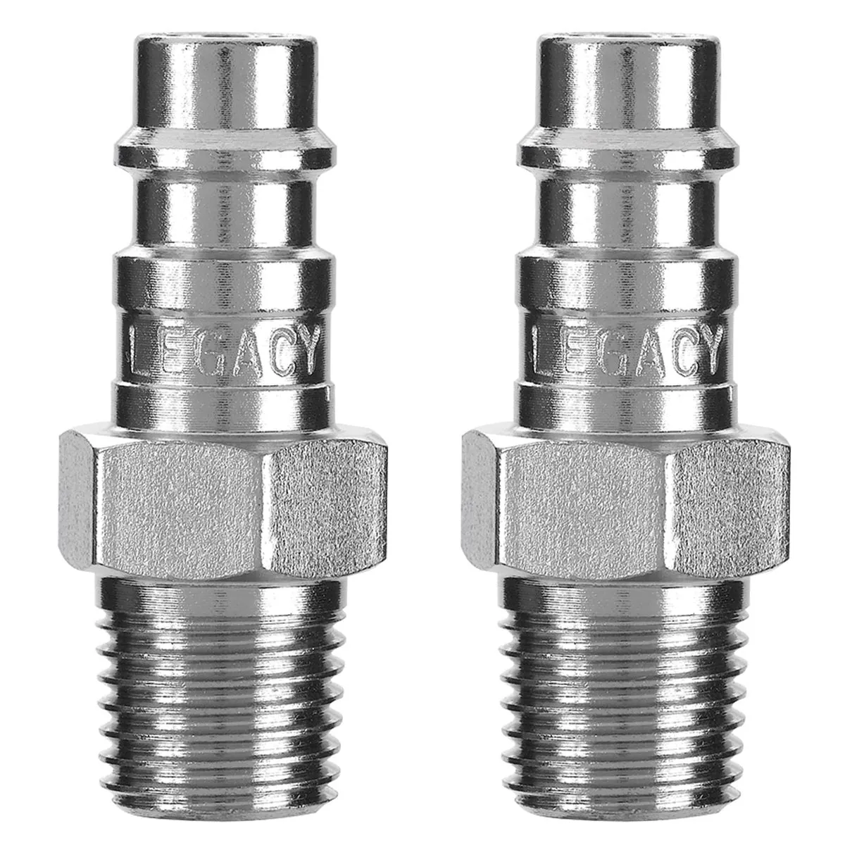 Legacy Manufacturing Flexzilla Pro High Flow Plug, 1/4" Body, 1/4" MNPT, 2-Pack