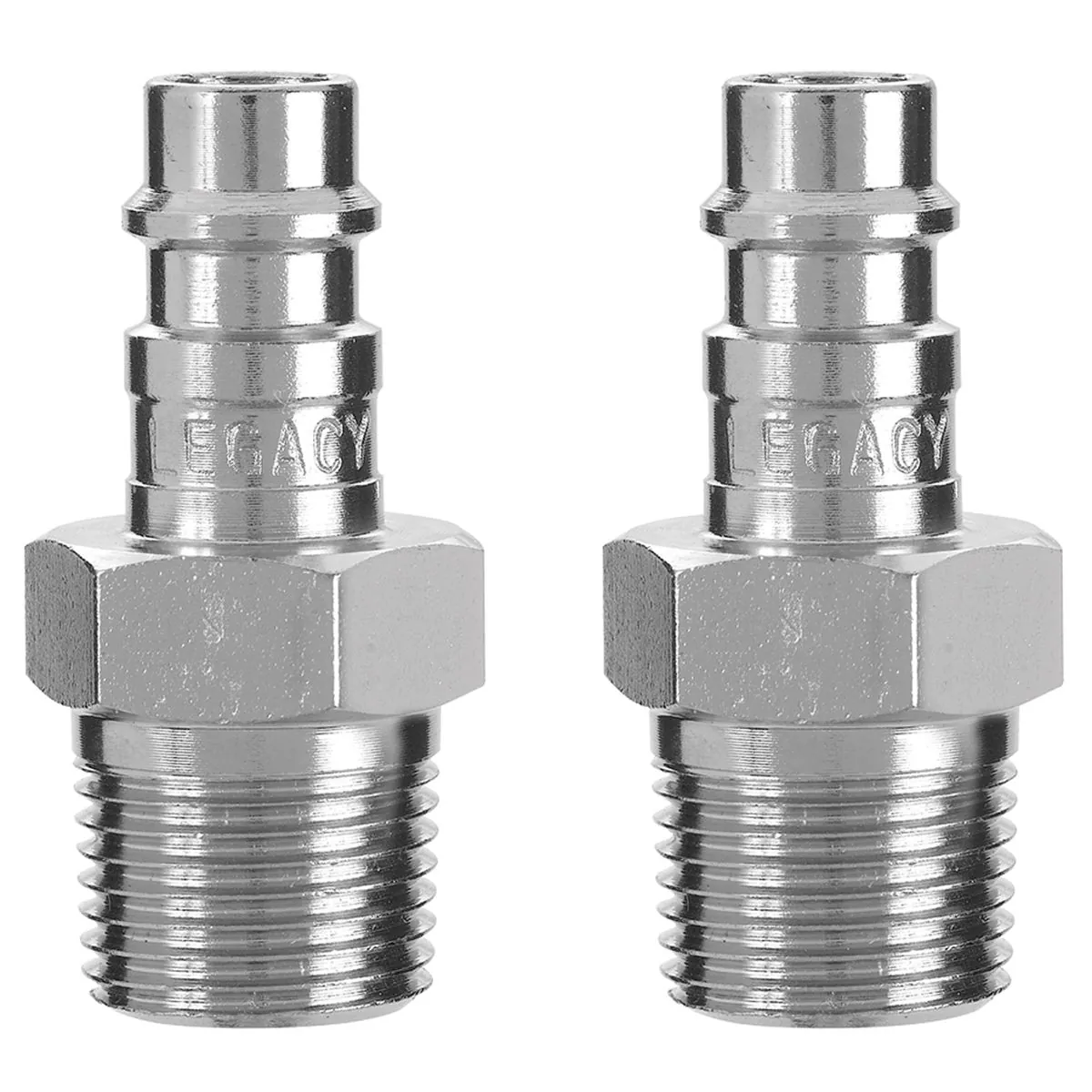 Legacy Manufacturing Flexzilla Pro High Flow Plug, 1/4" Body, 3/8" MNPT, 2-Pack