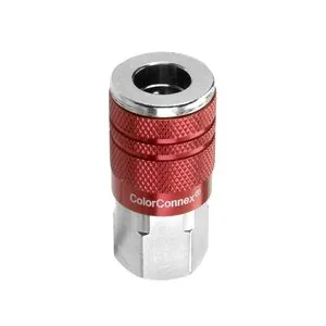Legacy Manufacturing ColorConnex Coupler, Type D, 1/4" Body, 1/4" FNPT, Red