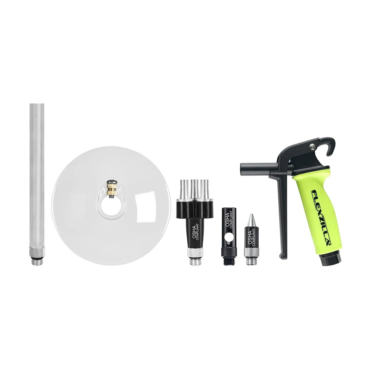 Legacy Manufacturing Flexzilla X3 Blow Gun Kit, 6-Piece, ZillaGreen