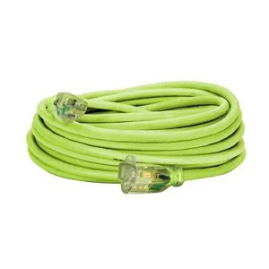 Legacy Manufacturing Flexzilla Pro Extension Cord, 14/3 AWG SJTW, 50', Outdoor, Lighted Plug