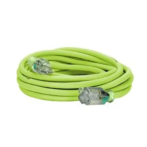 Legacy Manufacturing Flexzilla Pro Extension Cord, 12/3 AWG SJTW, 25', Outdoor, Lighted Plug