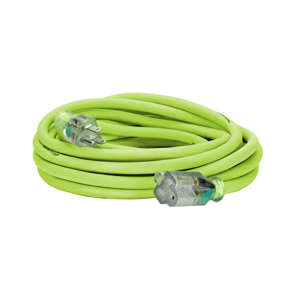 Legacy Manufacturing Flexzilla Pro Extension Cord, 12/3 AWG SJTW, 25', Outdoor, Lighted Plug