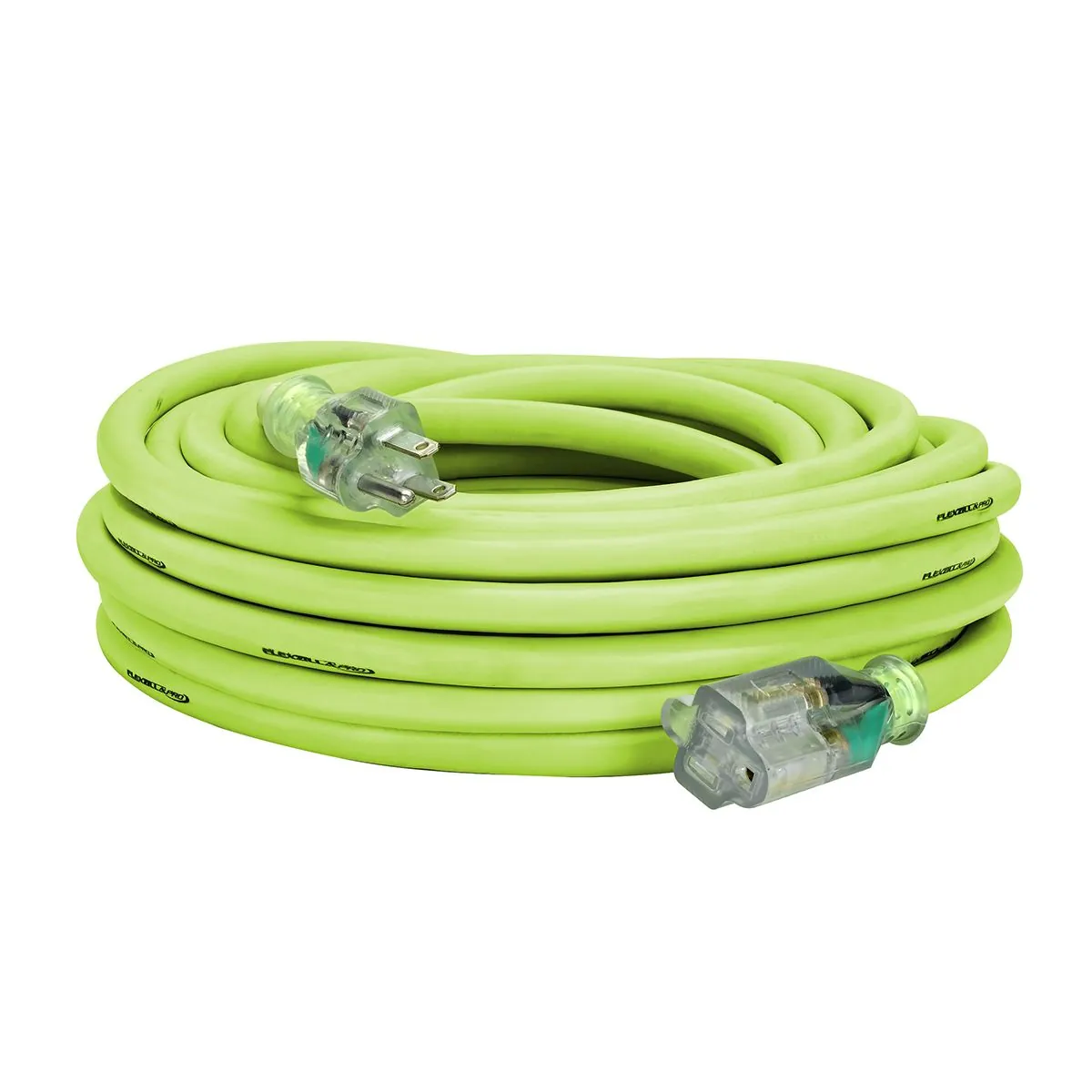 Legacy Manufacturing Flexzilla Pro Extension Cord, 12/3 AWG SJTW, 100', Outdoor, Lighted Plug