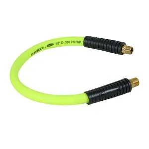 Legacy Manufacturing Flexzilla Whip Hose with Swivel, 1/2" x 2', 3/8" MNPT Swivel x 3/8" MNPT Fittings