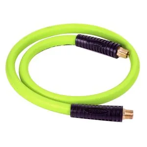 Legacy Manufacturing Flexzilla Whip Hose with Swivel, 1/2" x 4', 3/8" MNPT Swivel x 3/8" MNPT Fittings