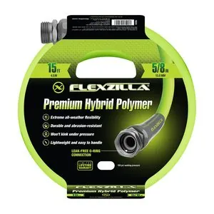Legacy Manufacturing Flexzilla Garden Hose, 5/8" x 15', 3/4" - 11 1/2 GHT