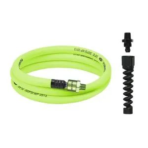 Legacy Manufacturing Flexzilla Pro Custom Length Whip Hose, 3/8" x 6', 1/4 " MNPT High Flow Ball Swivel, 1/4" MNPT Reusable Fitting