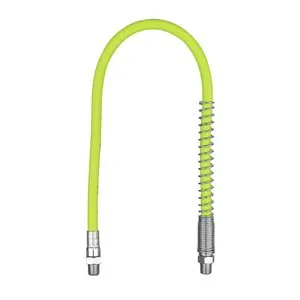 Legacy Manufacturing Flexzilla Grease Hose 1/8" x 18", 1/8" MNPT Ends, Spring Guard