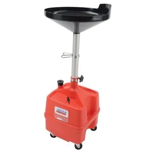 Lincoln Lubrication Portable Plastic Fluid Waste Dra with 36"-65" Adjustable Funnel
